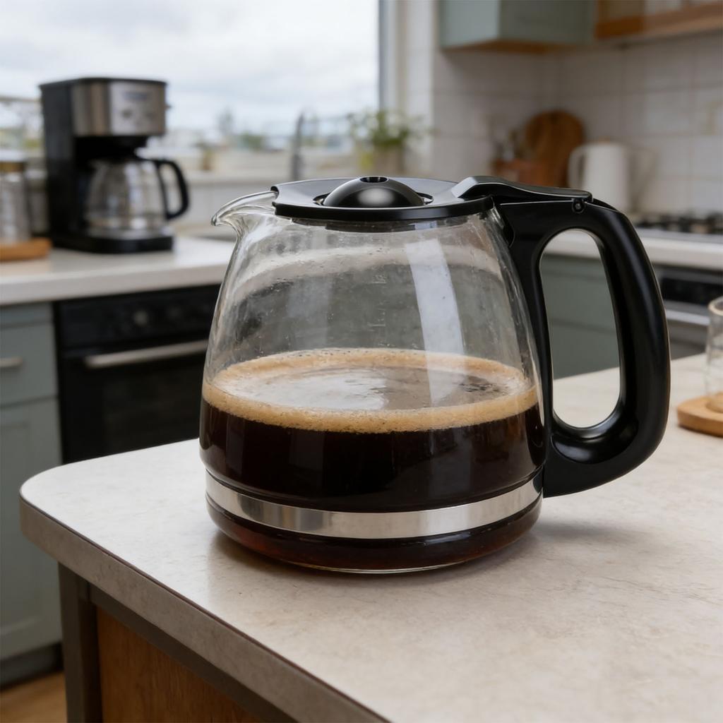 Glass Coffee Pot Easy to Clean Heat Cold Proof Coffee Maker Replacement   with Handle