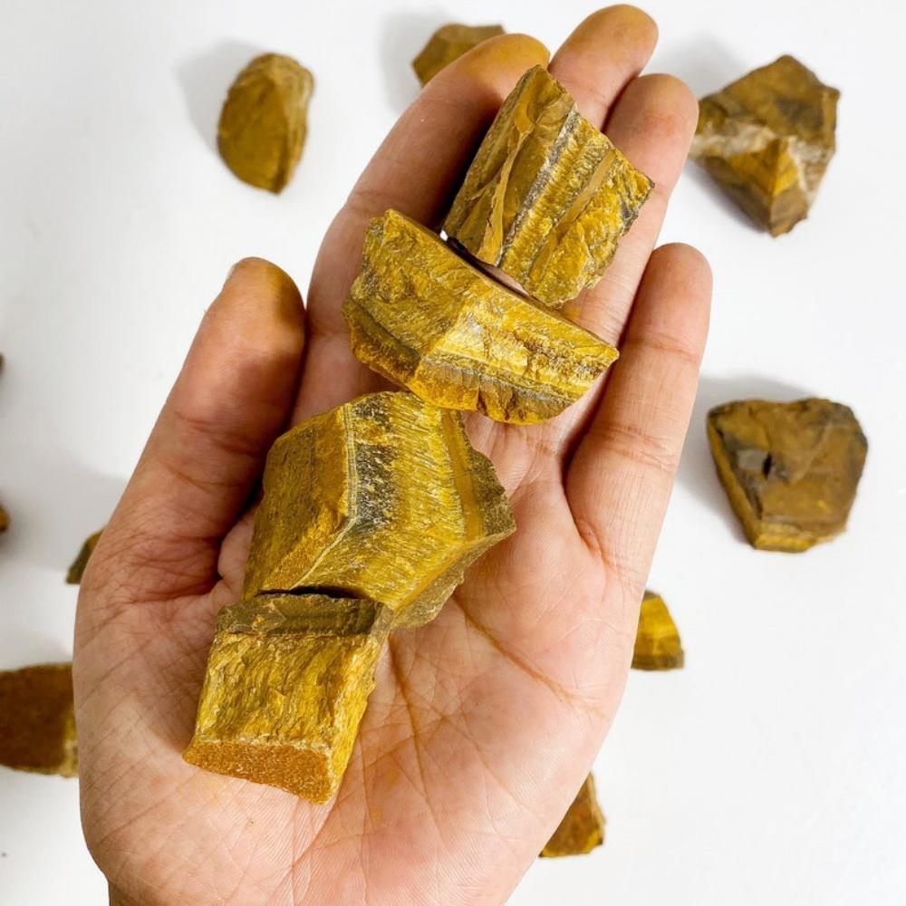 Natural Raw Stone Tiger'S Eye Stones Minerals Crystal for Home Decor & DIY Crafts Unscented Perfect for Crafting and Decoration