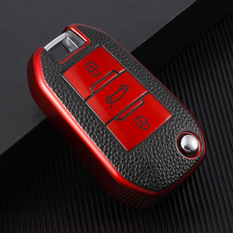 Nové TPU Pouzdro na klíč s výklopnou čepelí pro Peugeot 208 308 408 508 2008 3008 4008 5008 Příslušenství