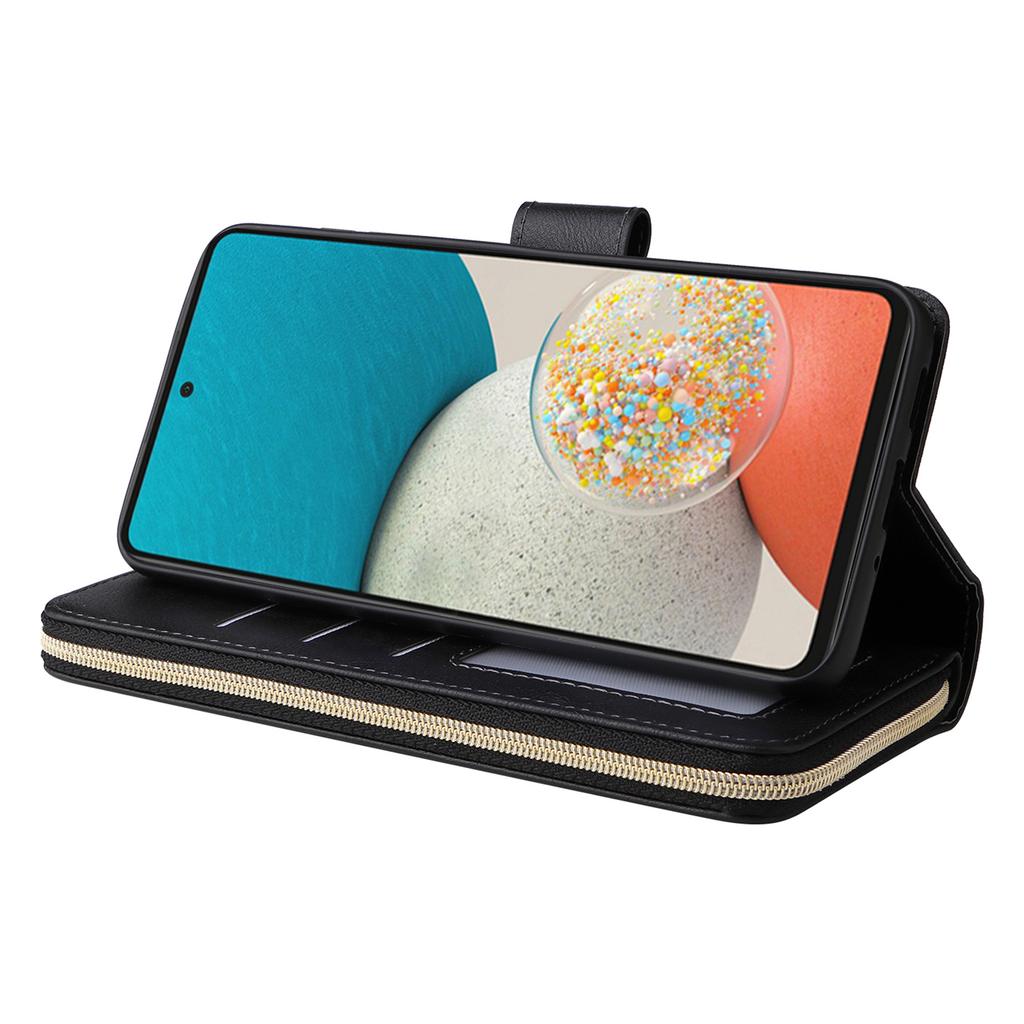 For Samsung Galaxy A53 5G Case Card Slots Zipper Wallet Leather Phone Cover