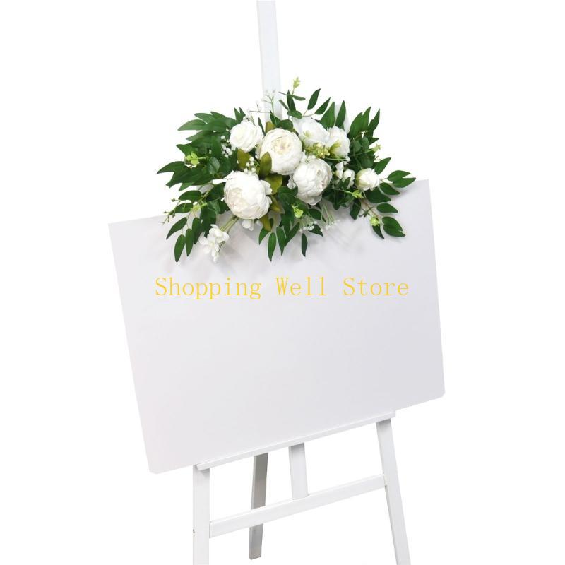 KX4B Umělá květinová girlanda Dekorace květin na svatební oblouk pro svatební obřadní ceduli