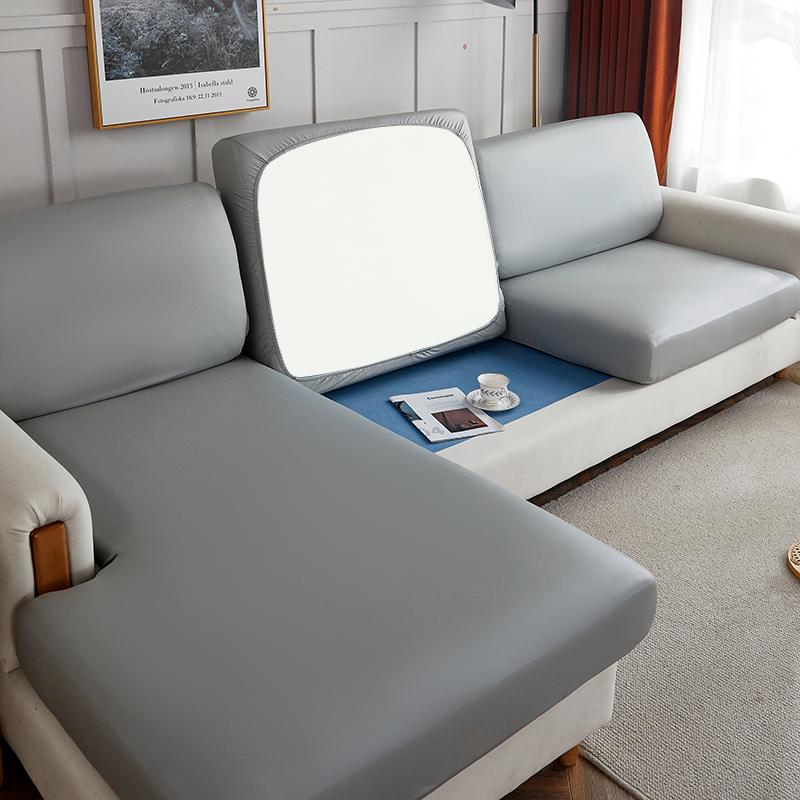 Waterproof Pu Elastic Sofa Seat Covers Loveseat Sofa Furniture Protector Slip Cover For Settee Seater Replacement Living Room