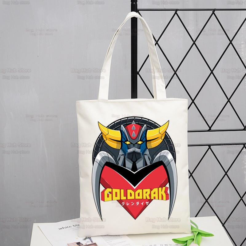 Goldorak Nostalgia Geantă Cumpărături Cumpărături Grendizer OZN Robot Spațial Eco Pânză Goldrake Bolsas De Tela Geantă Sacole Reutilizabile