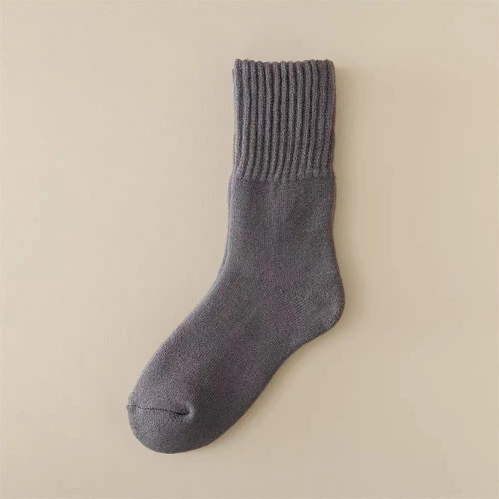 Cashmere Socks for Men in Autumn and Winter, Thickened and Padded for Warmth, Mid-calf Super Thick Sleeping Floor Socks, Winter Long Calf Wool Socks