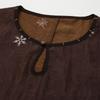 Kemengboka Summer Mulberry Silk Embroidered Blouse