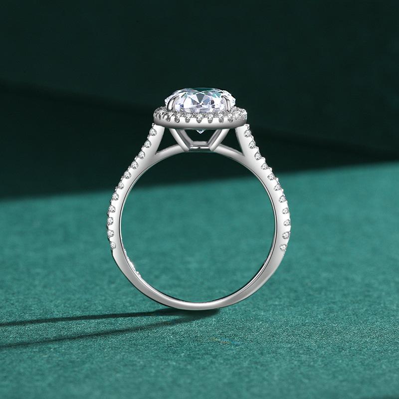 Tancise Classic 925 Sterling Silver  Zircon Ring Ladies Jewelry Wedding Promise Party Gift