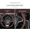 Genuine Leather Steering Wheel Cover for Luxgen U6/U5, Big 7 Rui 3 Na 5U6 – Non-Slip, Universal Fit for All Seasons