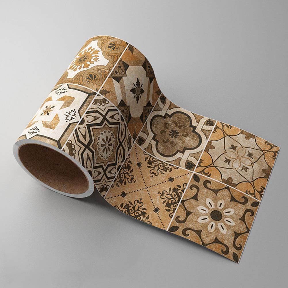 10cmx100cm Self Adhesive Waterproof Oil Proof Peel Stick Waist Line Strip Kitchen Backsplash Art Decorative StripHome Wall Decor