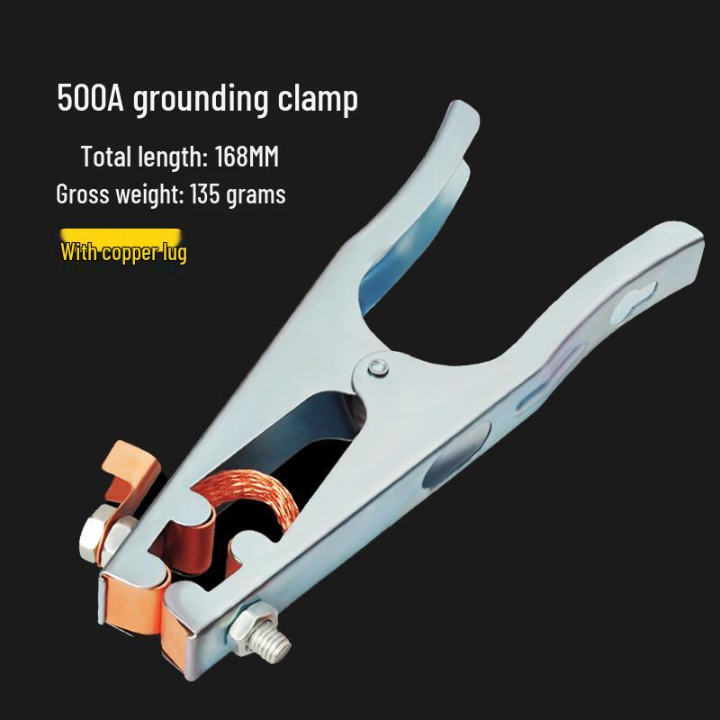 Thickened Ground Clamp for Argon Arc Welding (500A/1000A/1500A) - Safety Ground Neutral Wire Clip