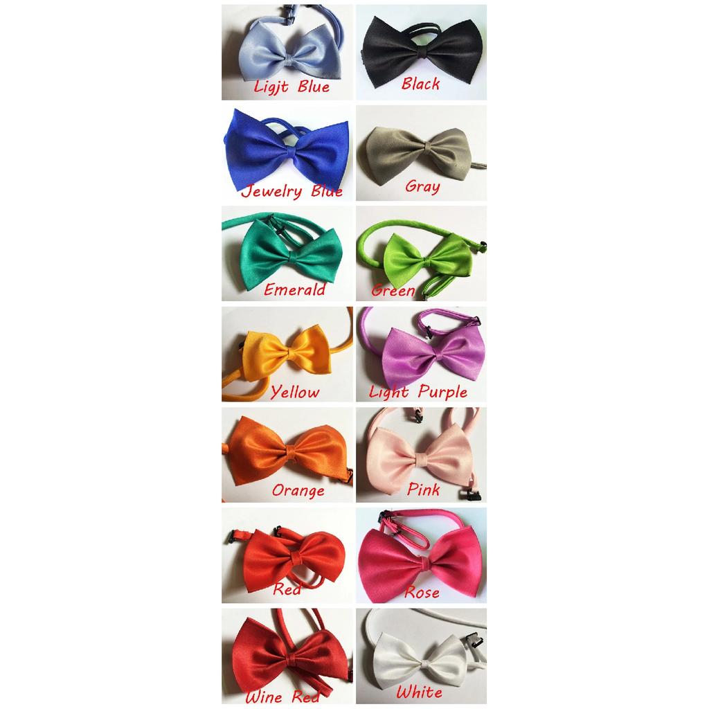 100pcs/lot Pet Christmas Gift For Dog Cute Bow Tie Cat Neck Tie Pet Grooming Accessories 20 Colors Adjustable Bows For Neck