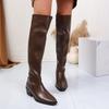 Winter New Pointed Comfortable Casual Motorcycle Boots Fashionable And Sexy Banquet High-Heeled Long Tube Boots For Women