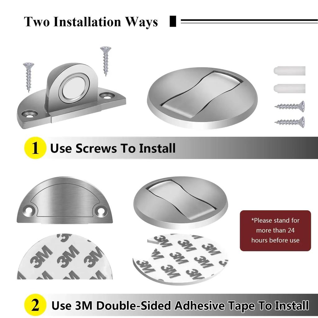 Invisible Floor Suction No Need To Punch Holes and Glue, Zinc Alloy Magnetic Buckle, Anti-door Stop Strong Magnetic Door Suction