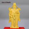 Velour Gold God of Wealth Buddha Statue: Wealth-Attracting Ornament for Office, Living Room, Housewarming, and Shop Opening Gifts
