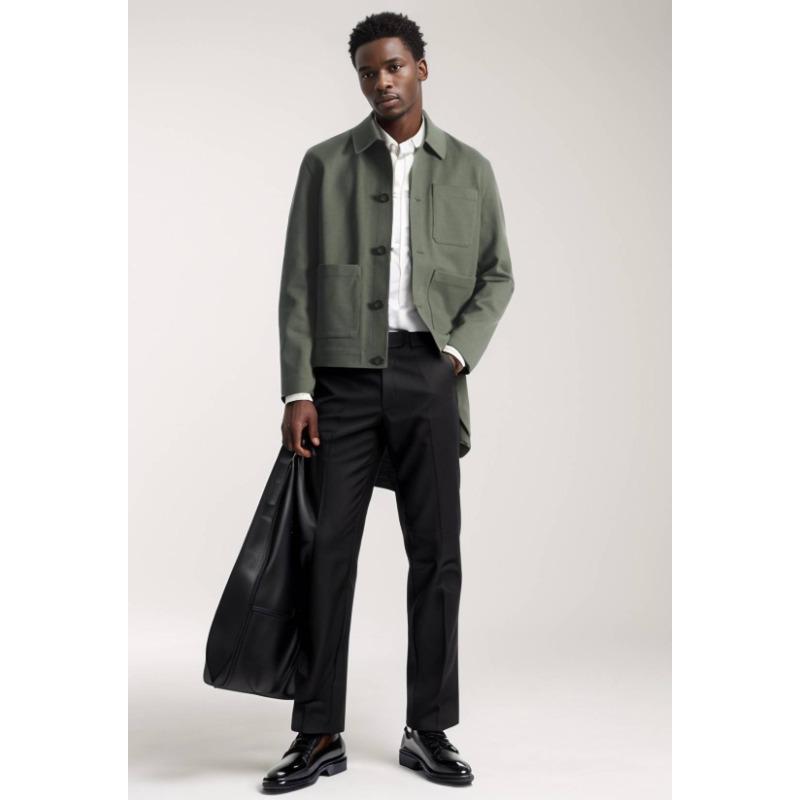 

Новая мужская повседневная модная куртка с лацканами в деловом стиле, однотонная рубашка M