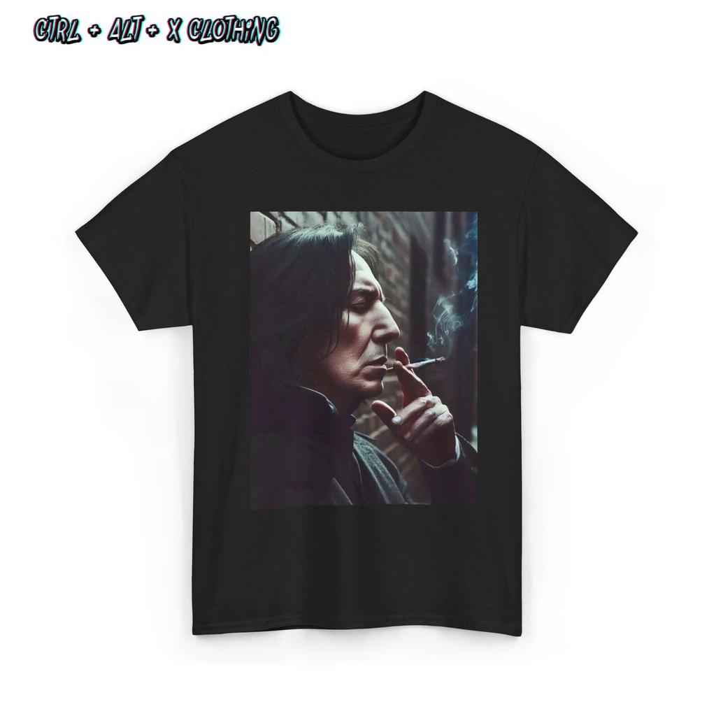 Severus Snape Smoking T-shirt Tops Tees Unisex, Harry Potter Fan Gift, Hogwarts Tee, Wizard