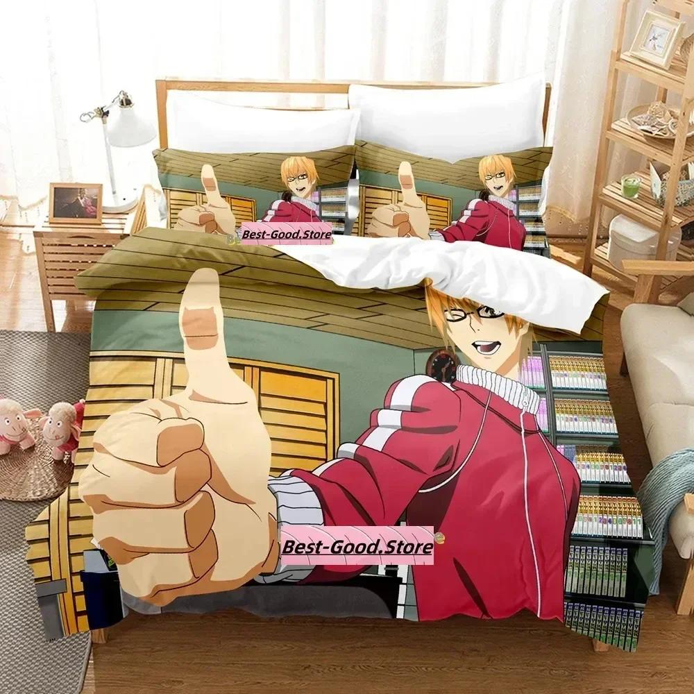 Bakuman Beding Set Printed Bed Linen Set With Pilowcase Soft Duvet Cover Soft Single Double Quen Super King-Sized Dimensionsd Dimensions Adult People