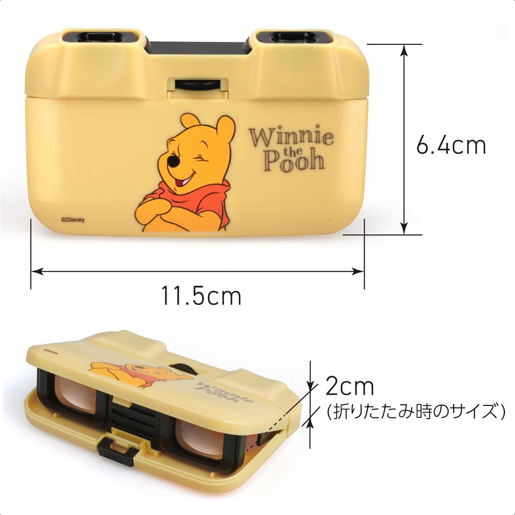 Kenko Disney Opera Winnie the 3x 25mm 408834 Glasses, 3x25, Pooh, DK-PL0325 PH, Magnification, Aperture, Slim, Foldable,