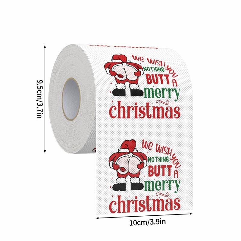 

1/5Rolls Christmas Toilet Paper Santa Claus Elk Holiday Designs Toilet Paper Christmas Decoration Xmas New Year Supplies Navidad 1pc
