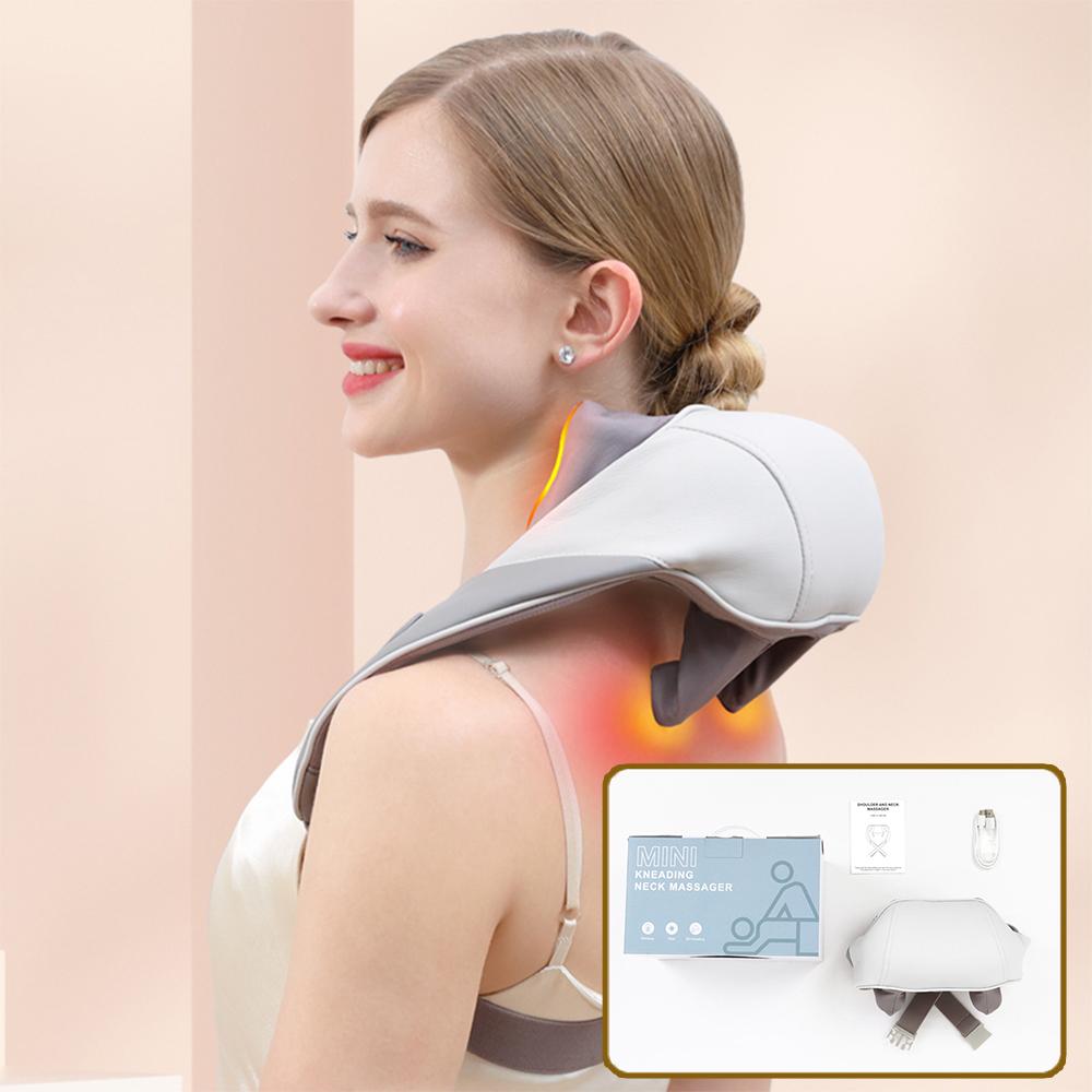 Masajor cu Diamante pentru Umeri și Gât Masaj Cervical Căldură Ameliorarea Durerii Mușchi Lovire Vibrație 4 Moduri Puls Imitație Frământare Manuală