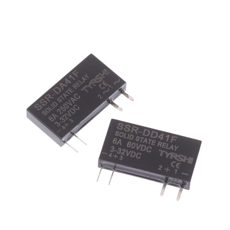 Ssr-41Fdd/41Fda Polovodičová relé Dc To Dc Štíhlý reléový modul 3-32Vdc 6A Mini relé Bezkontaktní Din lišta relé
