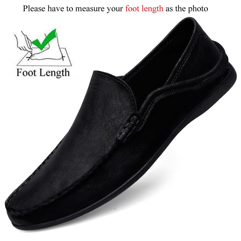 Loafers Men Casual Leather Shoes Slip On Spring Summer Black Brown Fashion Italian Trendy Luxury Designer Brand Loafer