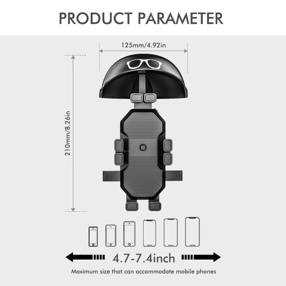 Motorbike Rainproof Octopus Mobile Phone Helmet Holder Bicycle Umbrella Phone Bracket Helmet Creative Mini Parasol Sun Shade