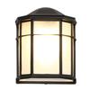 Modern Black Lantern Outdoor Wall Lamp IP65 Waterproof Garden Sconce with LED Light Fixture Aluminum Base for Patio & Gate