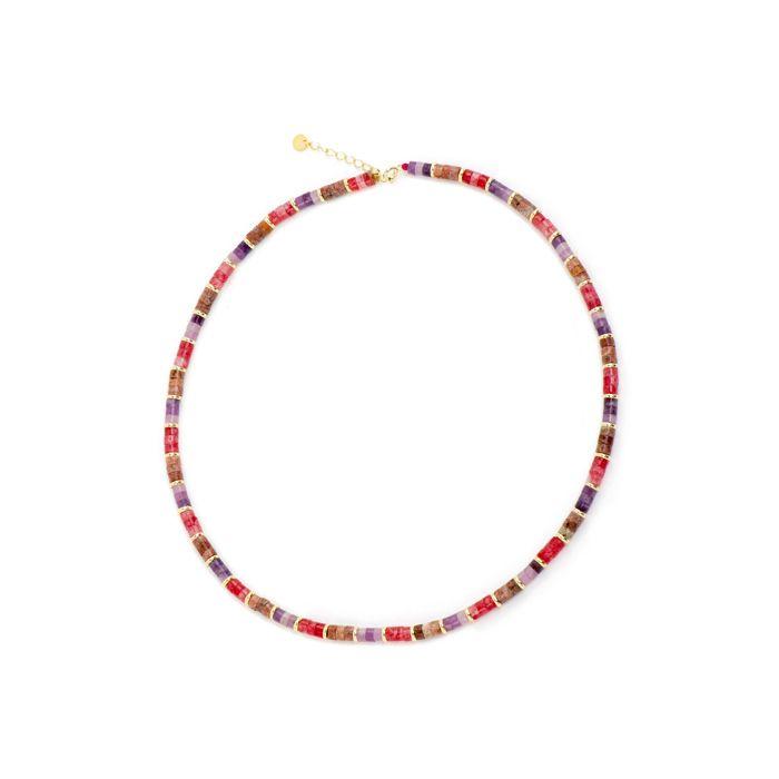 Collier - LUXENTER - Abolg - Argent 925 - Or jaune 18k - Améthyste naturelle