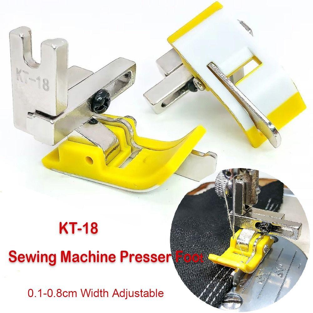 0.1-0.8cm Width Adjustable Sewing Machine Presser Foot KT-18 With Plastic Presser Foot Base Press Foot Oxford Edge Guide