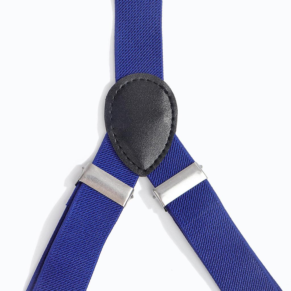 Men's Multi-Color Elastic Suspenders with 3 Clips - Ideal for Suits and Work Pants