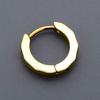 Lionheart Men's Single Earring, Stainless Steel Hoop, Gold Color, Perfect for Boyfriends, Simple Design