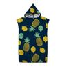 Fruit Kiwi Pomegranate Pattern Hooded Bath Towel Soft Microfiber Quick-Drying Beach Towel Adult Kid Outdoor Swimming Surf Poncho