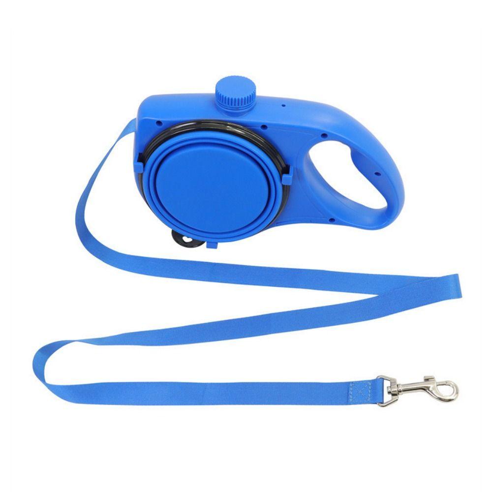 Plastic Retractable Dog Leash Builtin Water Bottle Handheld Dog Leash For Outdoor Walking