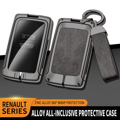 Capa de couro de liga de zinco para chave de carro para Renault Koleos Kadjar Captur Megane Talisman Espace Clio Zoe Scenic 4 Arkana Dacia Sandero