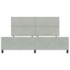 Boxspring Bed with Headboard Light Grey 200 X 200 Cm Velvet