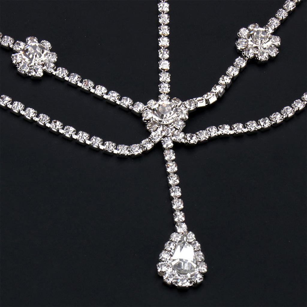Female Hairbands Headdress Luxurious Drops Claw Chain Accessories for Banquet Wedding Dresses Skirts