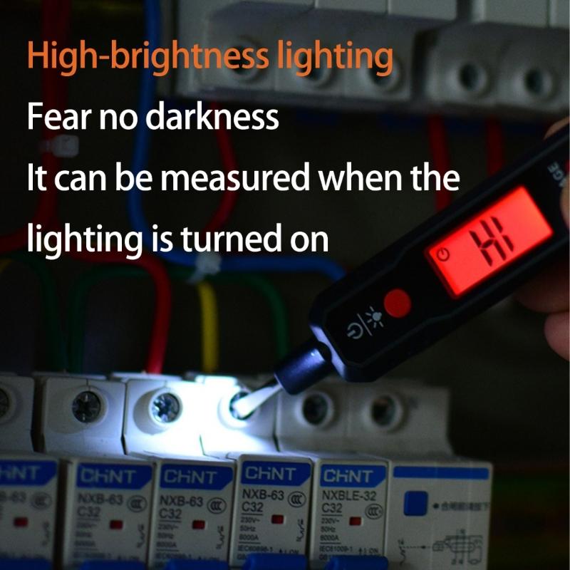 Spannungsprüfer, Berührungsloser Spannungsprüfer, Elektrischer Tester, AC12V-1000V Digitaler Summer-Alarm, Spannungsfühler