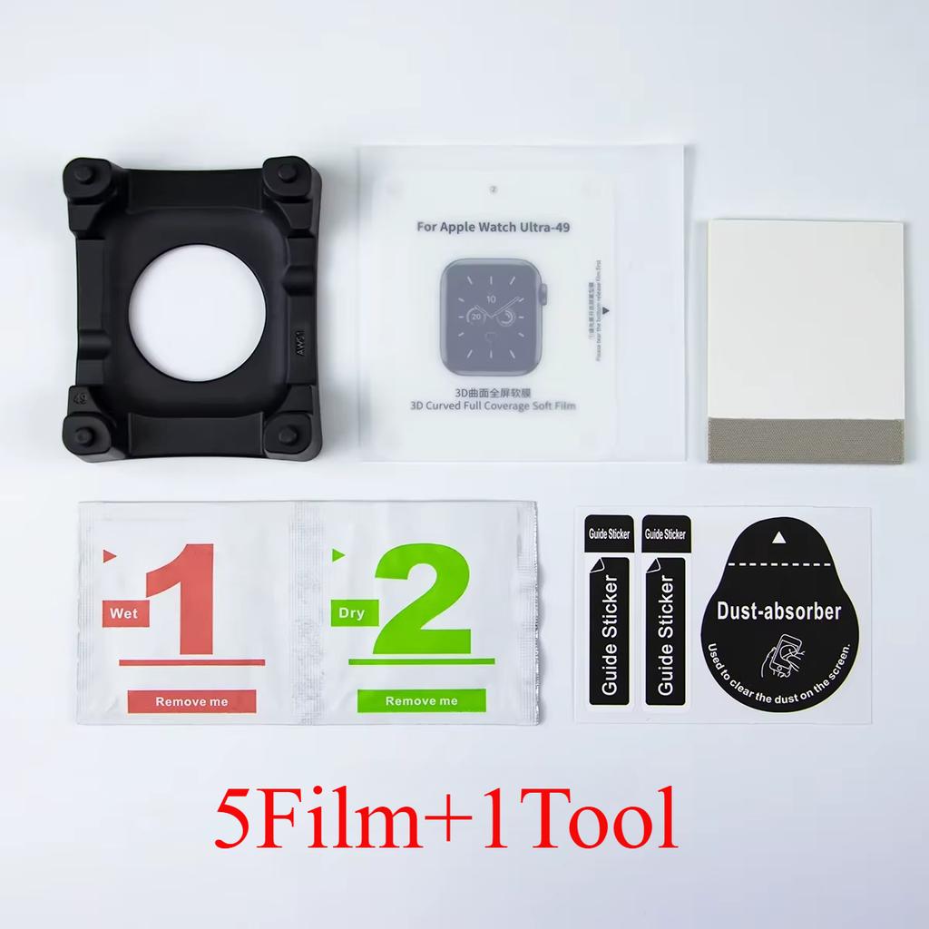 Einfach zu installierender Displayschutz für Apple Series 10 46mm 42mm / Watch Ultra 49mm / 9 8 7 6 5 4 3 SE 45mm 41mm 44mm 40mm Film