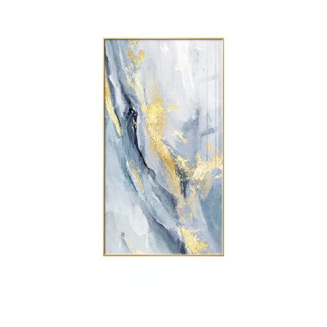Nowoczesne, luksusowe obrazy do dekoracji wnętrz Hotel skandynawski, salon, plakaty i druki artystyczne Złota folia Abstrakcyjne obrazy na płótnie