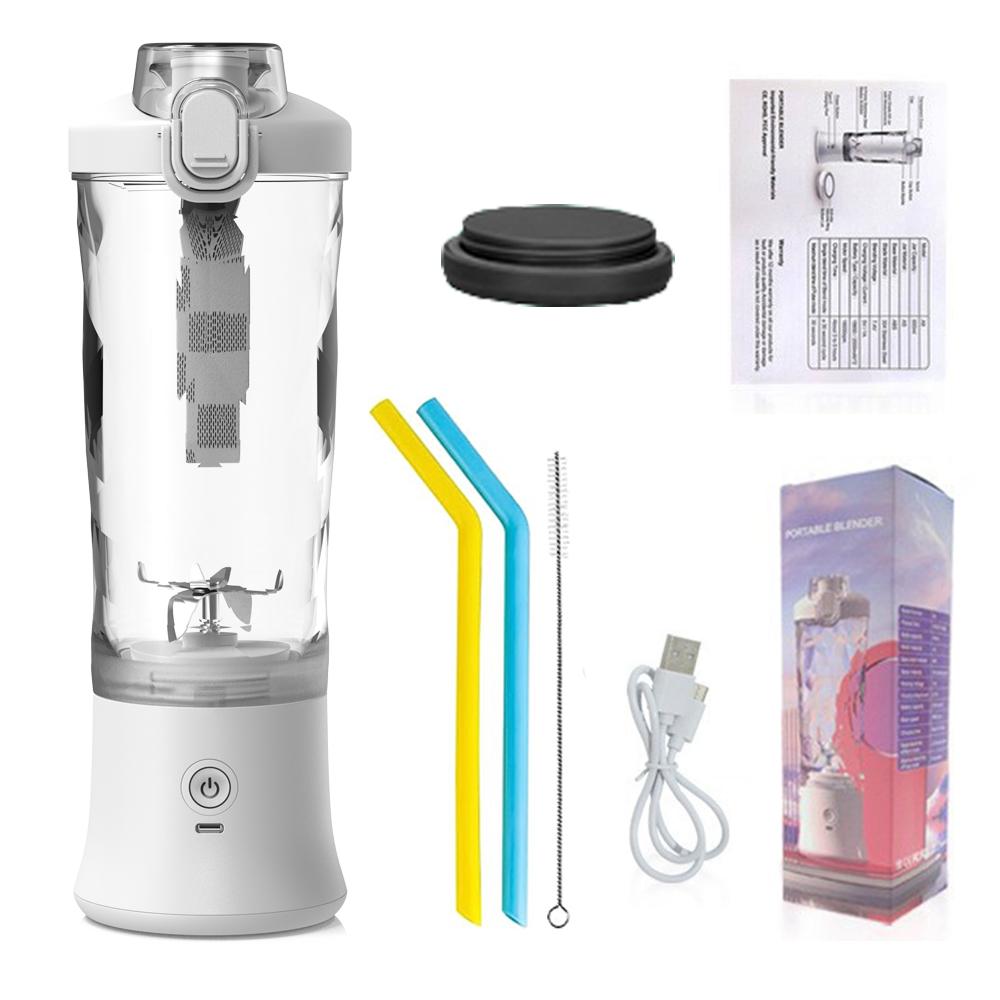 Přenosný mixér na smoothie 600ml mini elektrický odšťavňovač ovocné mixéry USB dobíjecí smoothie mixér na čerstvé šťávy přenosný