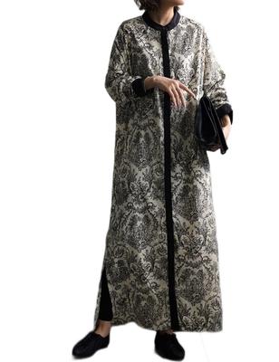 Antiqua Toile de Shirt Longo Tamanho Livre Marfim Vestido Estilo Jouy, Feminino, Manga, PO-00133, 28,