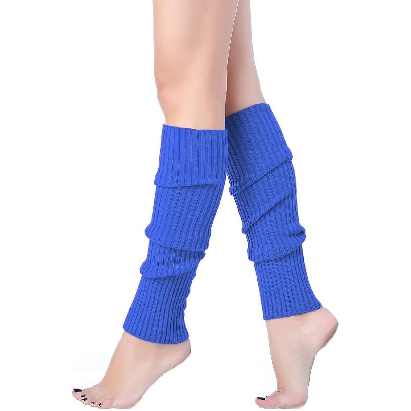 Women Juniors Neon Ribbed Leg Warmers for 80s Eighty's Party Sports Yoga