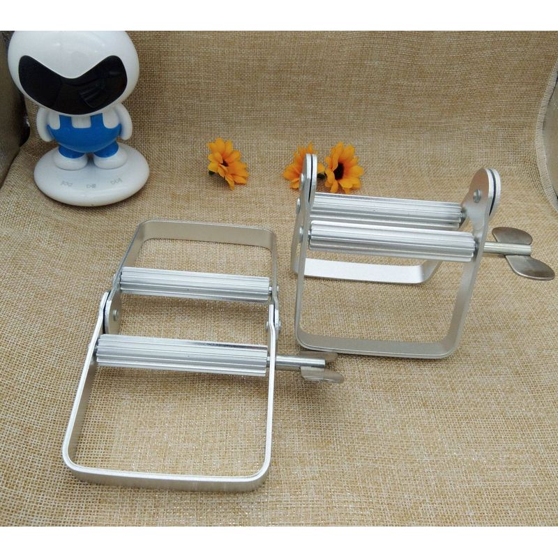 Toothpaste Gadget Squeezing Machine Tools Manual Metal Squeezer Hair Dye Cream Pigment Toothpaste Clip Stainless Steel