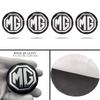 4Pcs 56mm Car Badge Wheel Hub Center Cover Stickers For MG 4 5 6 7 Cyberster f ES5 ONE MG5 Scorpio ZS HS MARVEL-R Hector EZS MG3