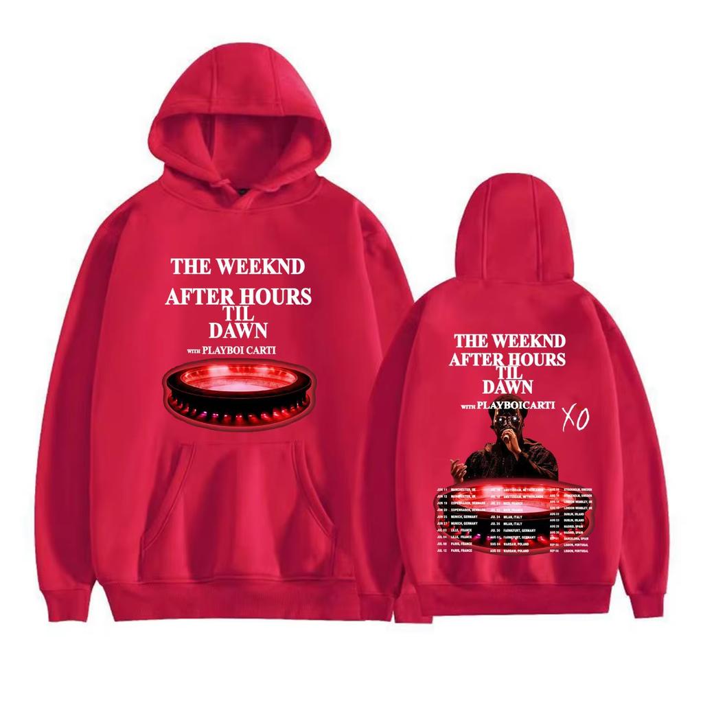 2026 Hot Sale The Weeknd Xo After Hours Til Dawn Album Hoodies Men Women Fashion Vintage Soft Cotton Sweatshirt Hip Hop Streetwear Oversized Hoodie