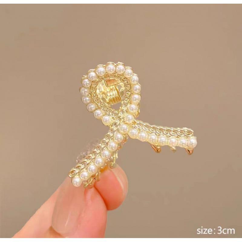 Mini Rhinestone Bow Hair Clip - Korean Style Accessory for Bangs