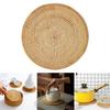 Rattan Place Mattenauflage Hand-Woven Round Glassware Placemats Anti-slip
