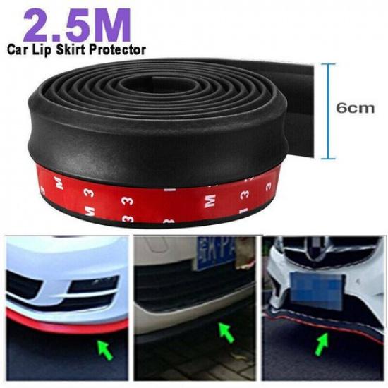 Black 2.5M Cars Front Bumper Lip Splitter Body Spoiler Chin Skirt Protector New