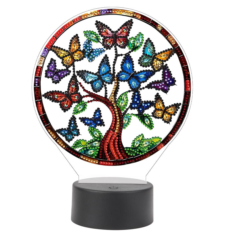 Acrylic Double Sided Vase Diamond Painting Bedside Lamp Multifunctional Diamond Night Lamp Rhinestones LED Light for Home Decor