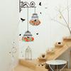 Colorful Flower Birdcage Flying Birds Wall Sticker Creative Home Decor Decals